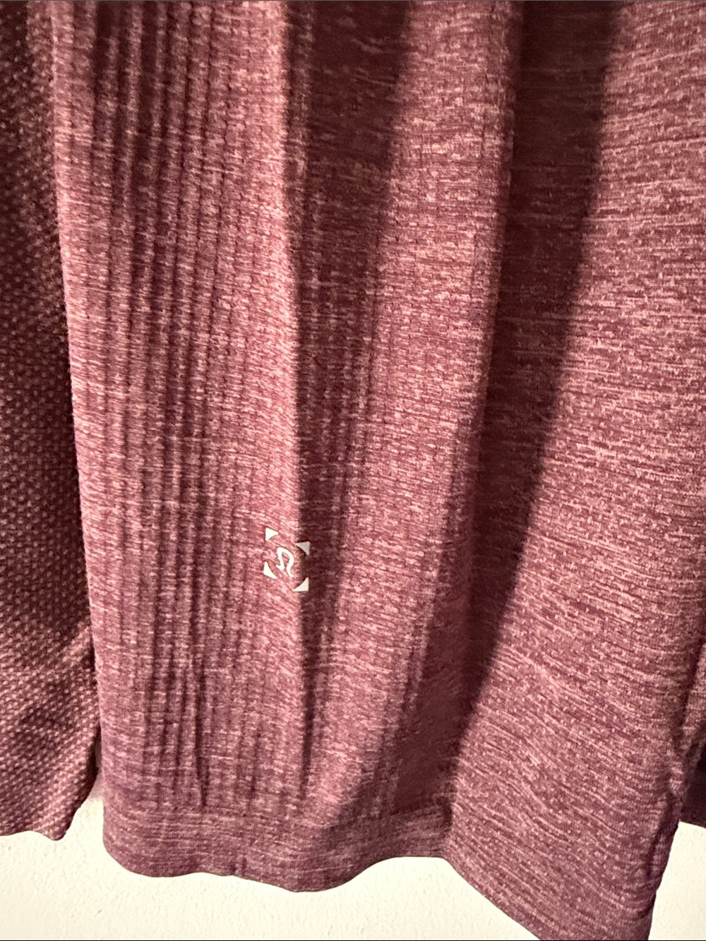 lululemon athletica Men's Long Sleeve Crew in Heather Red - Picture 5 of 5